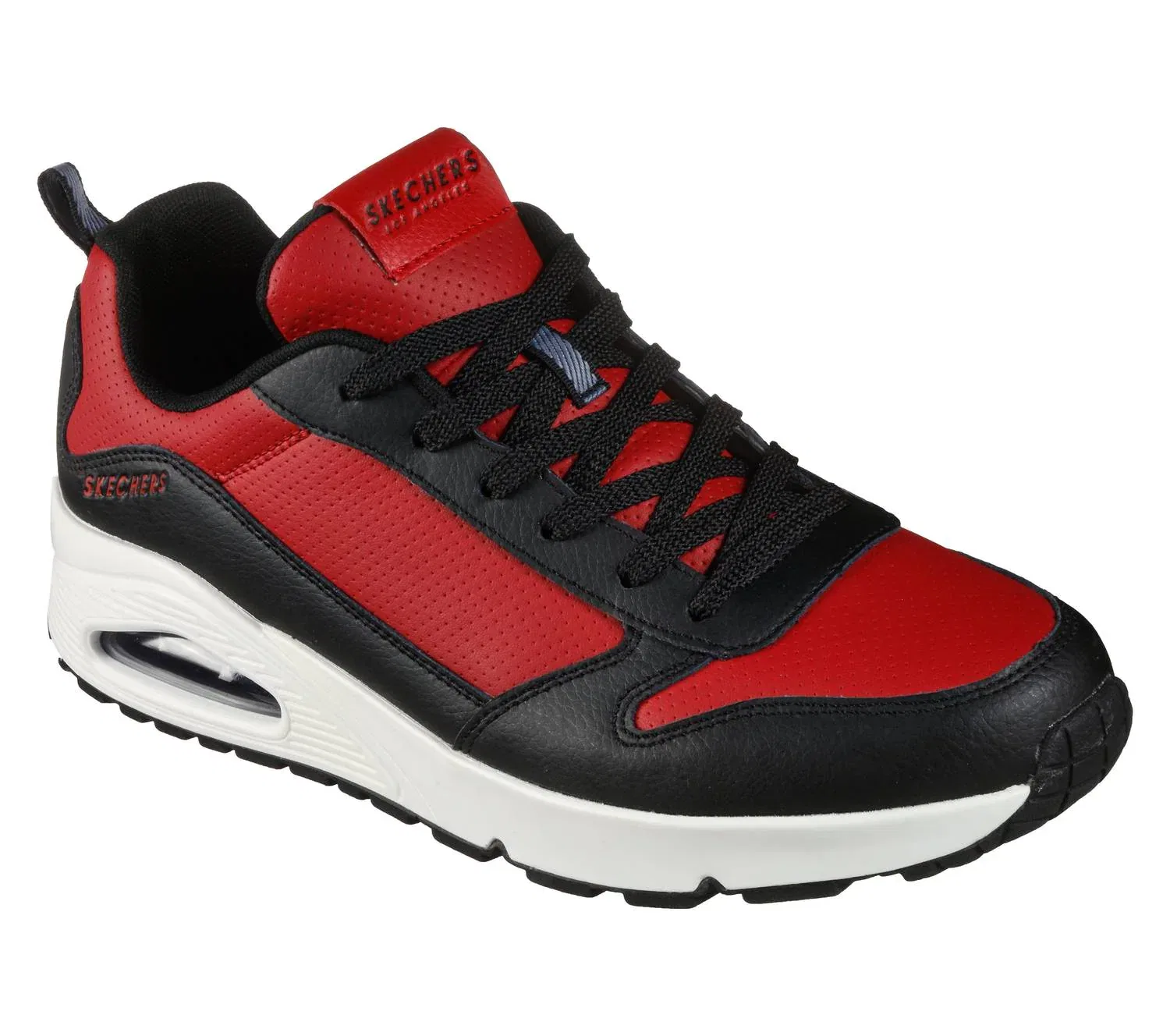 Skechers Мужские повседневные кроссовки Uno, черно-красные