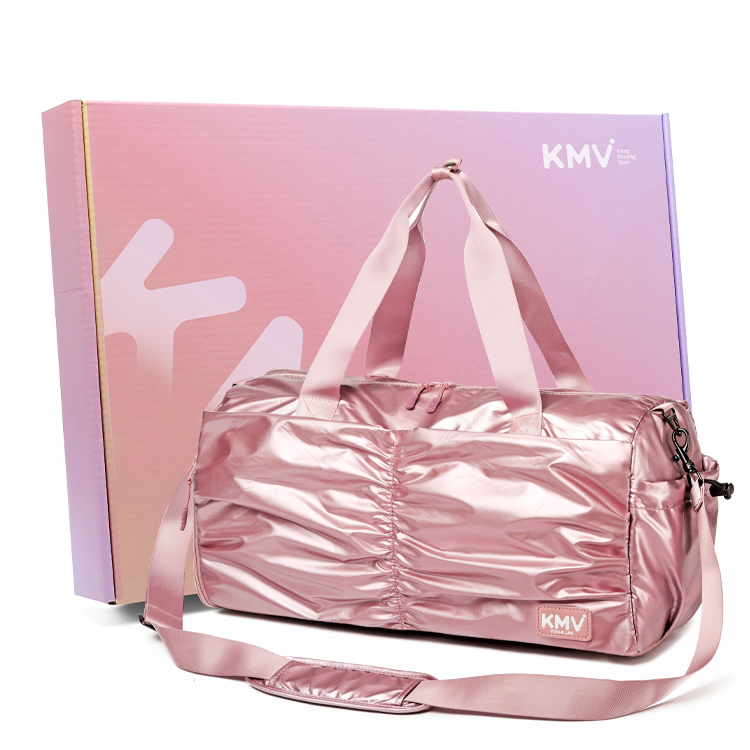 

KMV Полиуретановый кросс-боди рюкзак Тренировочная сумка Йога-сумка Спортивная сумка среднего размера Унисекс Радуга Розовое золото Алмаз Серебро, Rose Gold Upgraded Gift Box Set