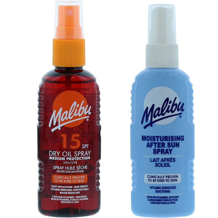

Масло для загара Malibu SPF15 100 мл + Спрей после загара 100 мл