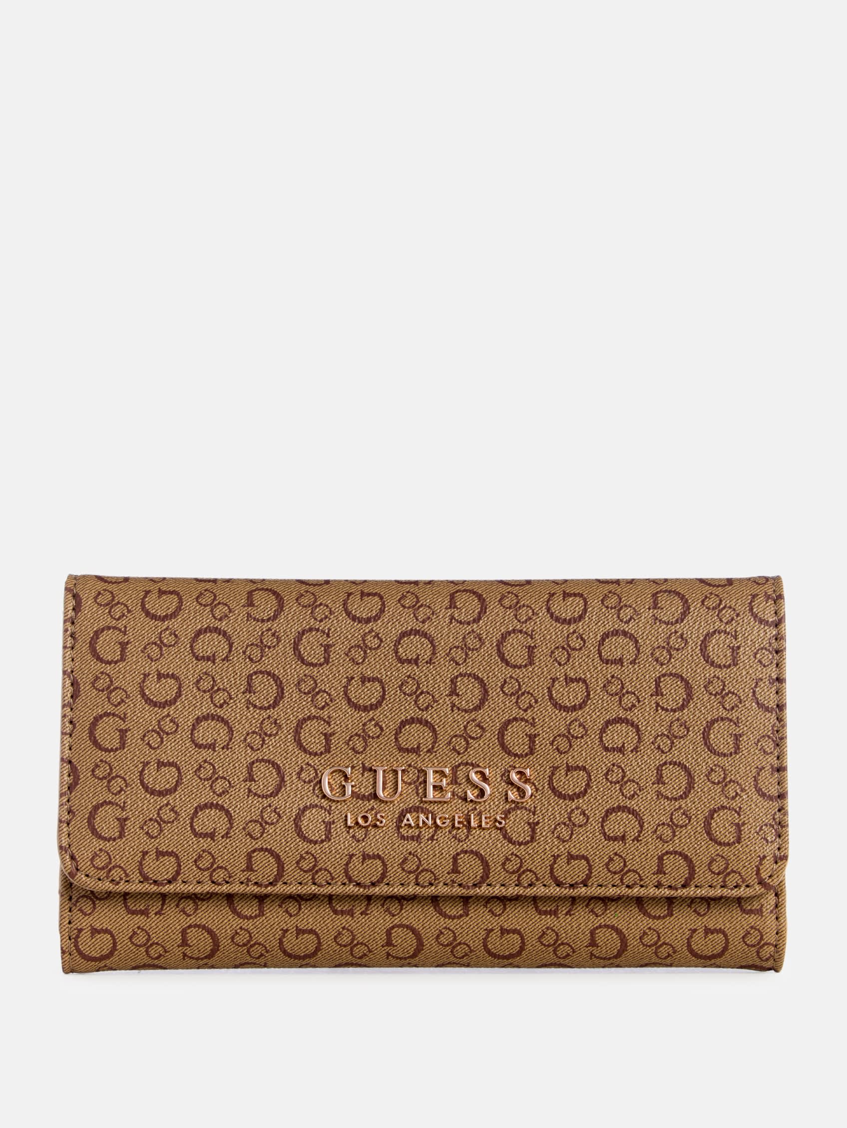 

Тонкий кошелек-клатч Saffron Guess Factory, цвет mocha