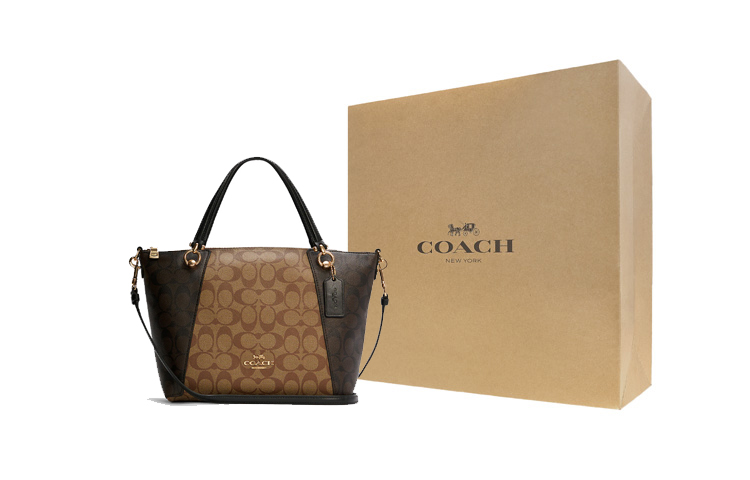 

COACH Сумка через плечо из кожи и холста