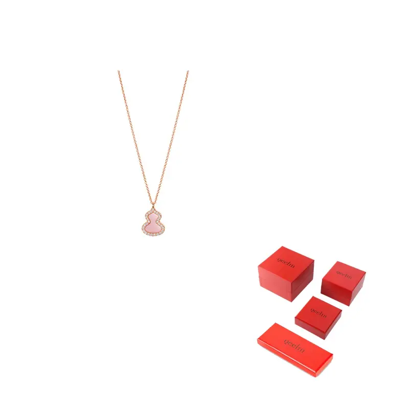 

Qeelin Wulu Necklace Collection 18K Rose Gold Necklaces Women's Pink