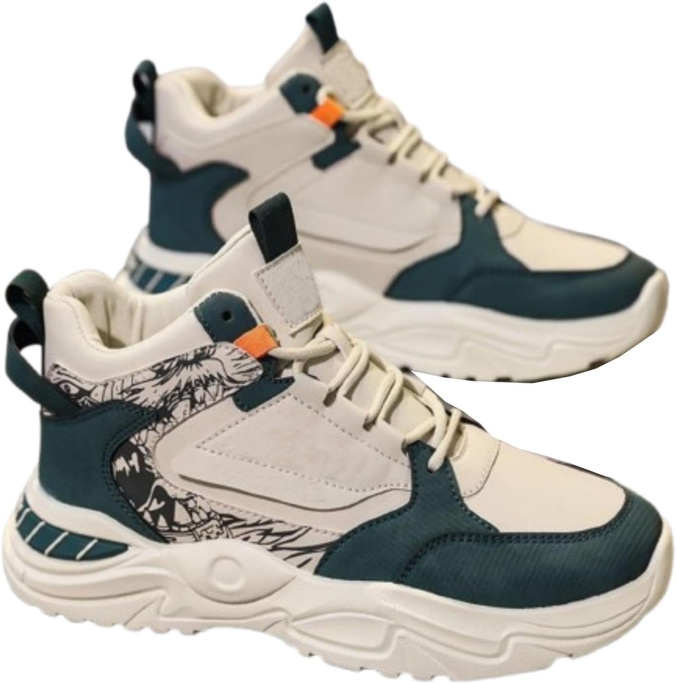 

Мужские кроссовки с толстой подошвой для бега с дышащей конструкцией для тренировок в зале, спортивные кроссовки с улучшенной амортизацией и поддержкой Generic, зеленый