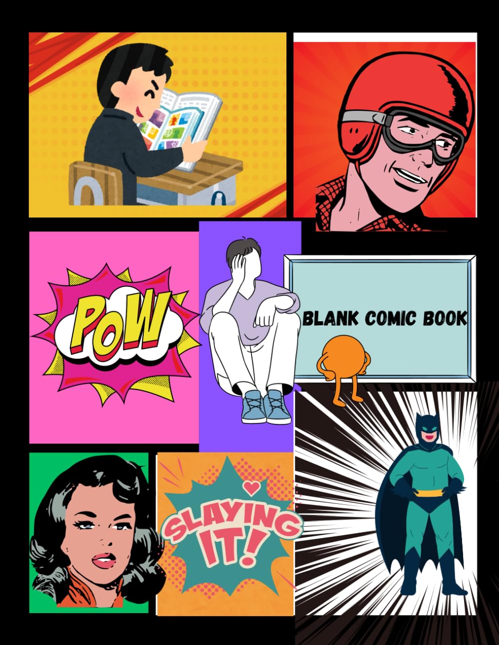 

Blank Comic Book for Kids and Adults: Create Your Own Comics with100 Fun Pages of Comic Panels - Large 8.5 x 11 Inches Drawing Notebook for Artists, Kids, Teens & Beginners (Independently published)