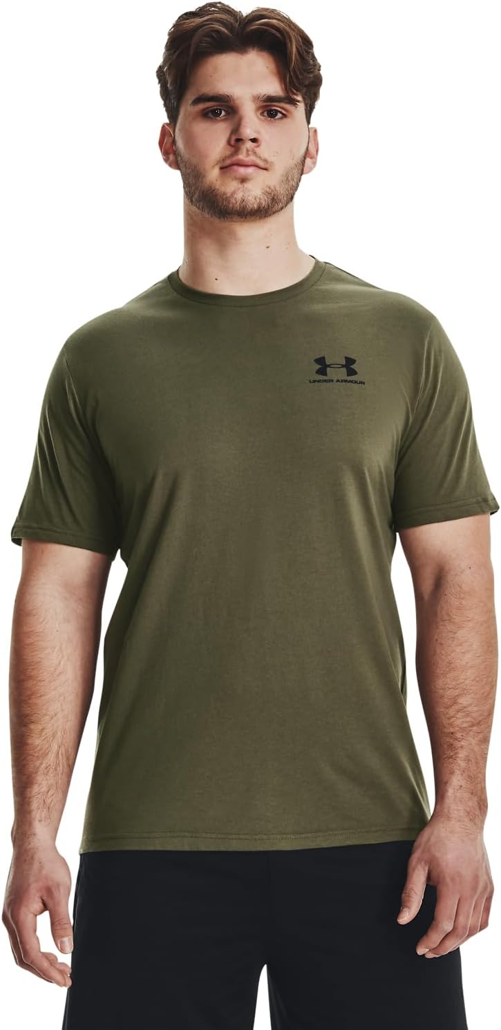 

Мужская спортивная футболка Under Armour с коротким рукавом на левую грудь, (392) Marine Od Green/Black, Черный, Мужская спортивная футболка Under Armour с коротким рукавом на левую грудь, (392) Marine Od Green/Black