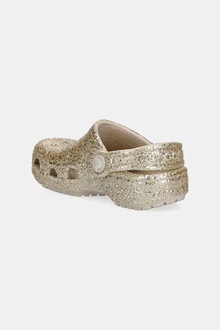 Сланцы Classic Chunky Glitter Clog T Crocs, золотой — фото 3