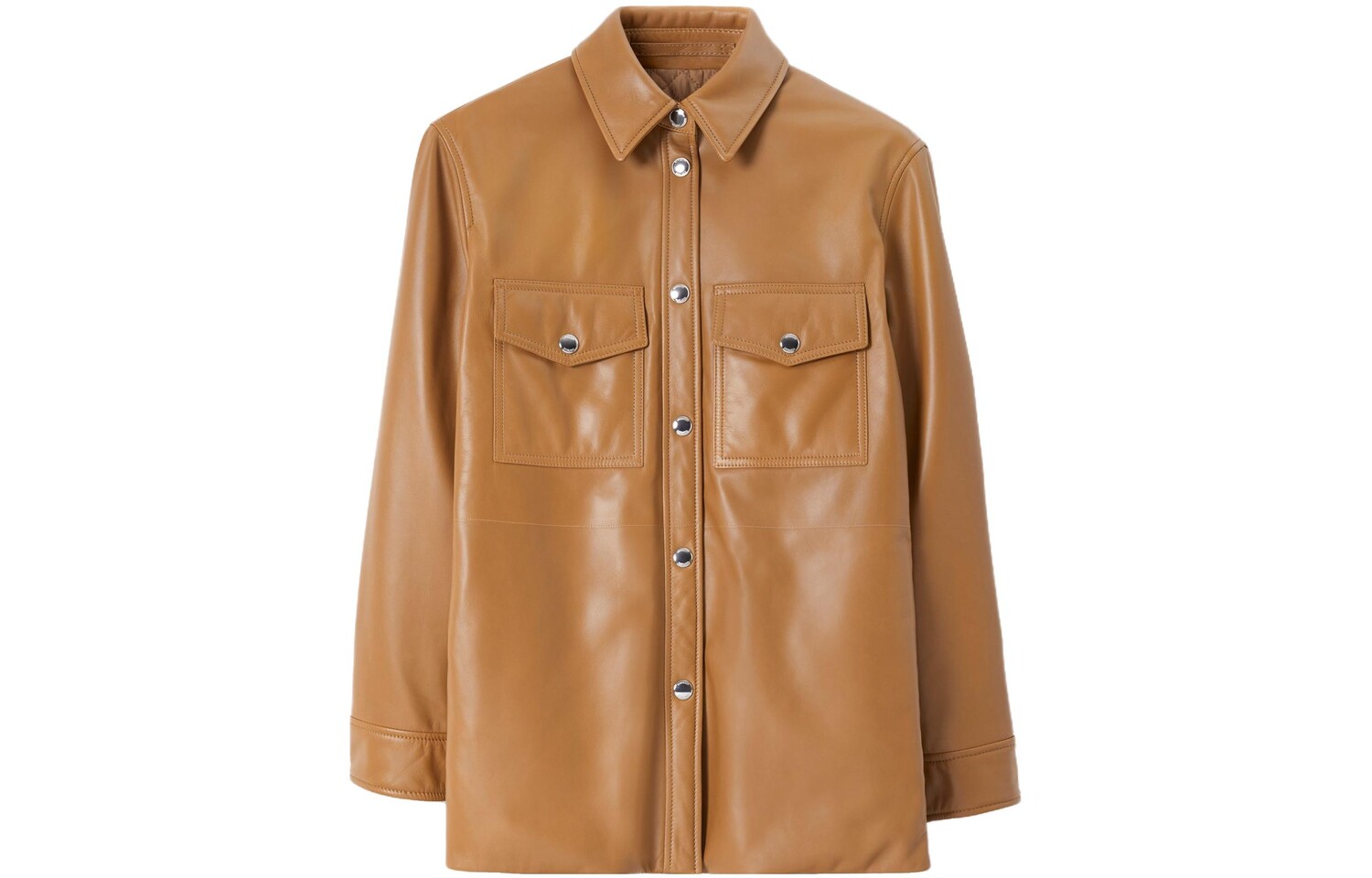 

Кожаная куртка женская коричневая Burberry