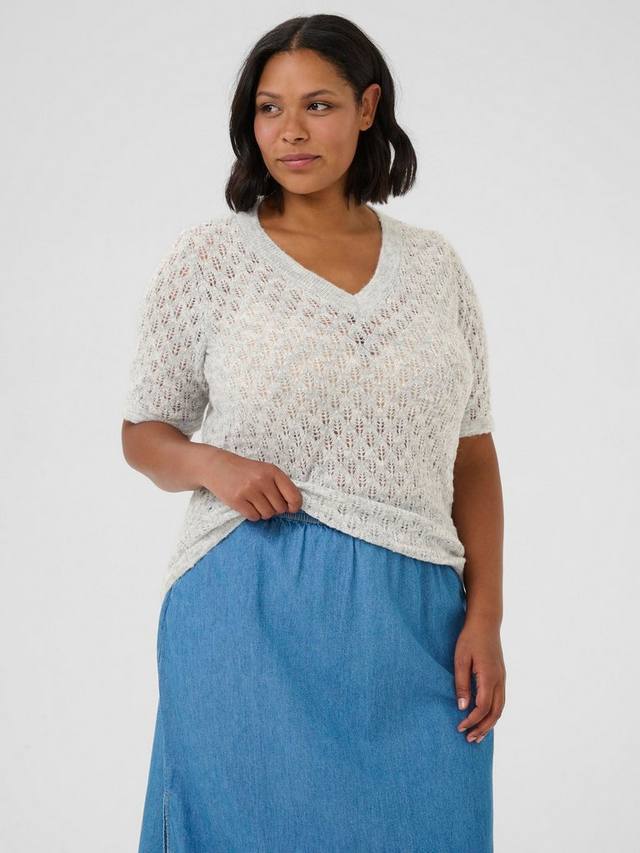 

Джемпер Loura с V-образным вырезом KAFFE Curve, Mid Grey