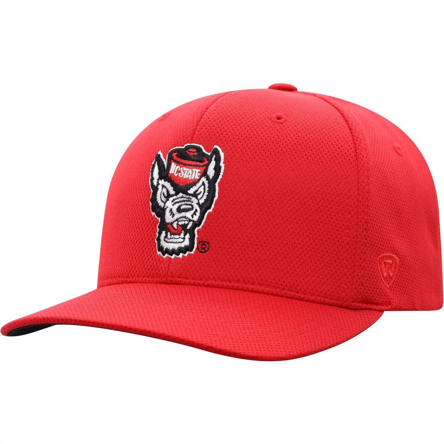 

Мужская гибкая шапка с логотипом Top of the World красного цвета (NC State Wolfpack)
