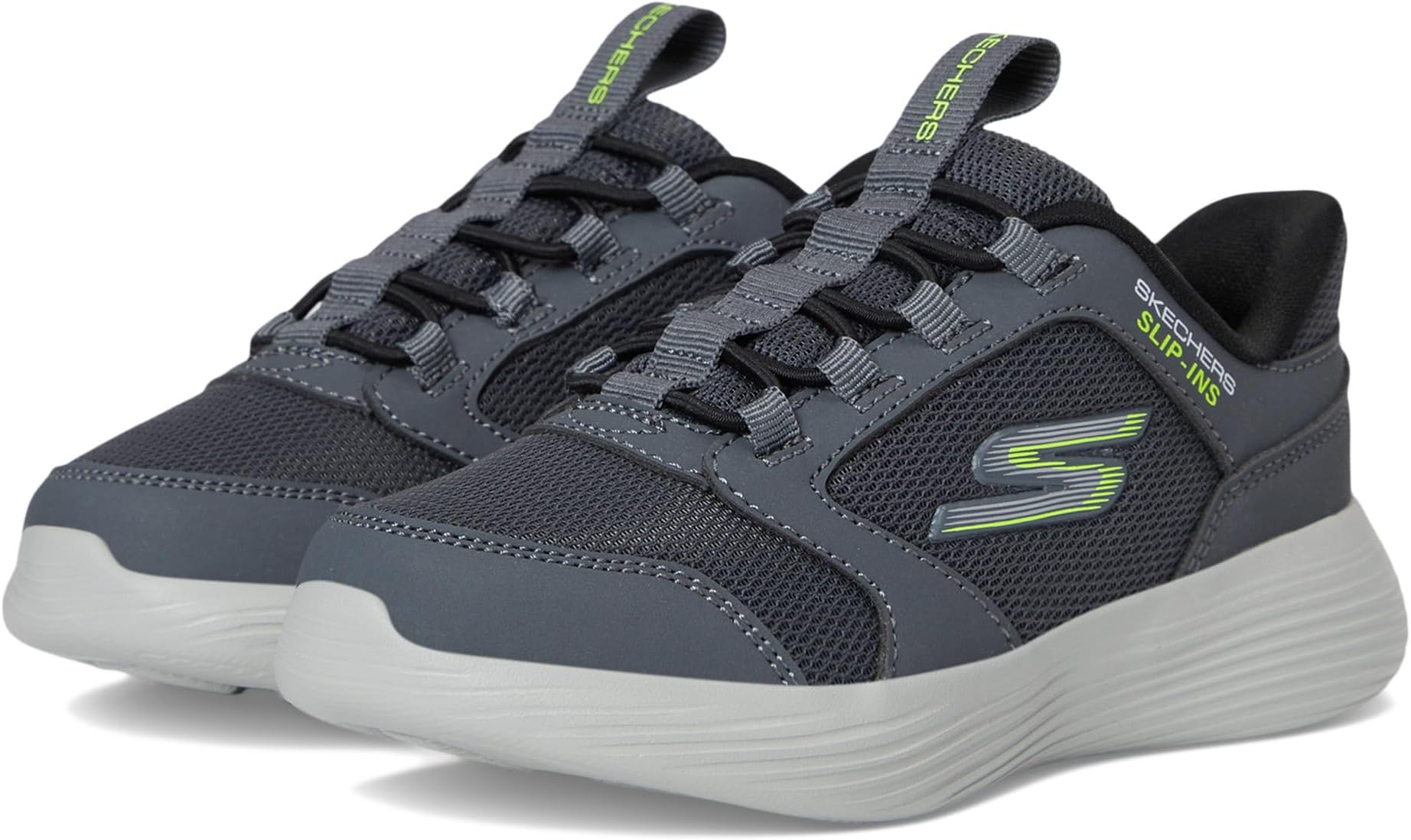 

Кроссовки SKECHERS KIDS Hands Free Slip-ins-go Run 400 V2 - Turbo-brisk 403899L, цвет Charcoal/Black