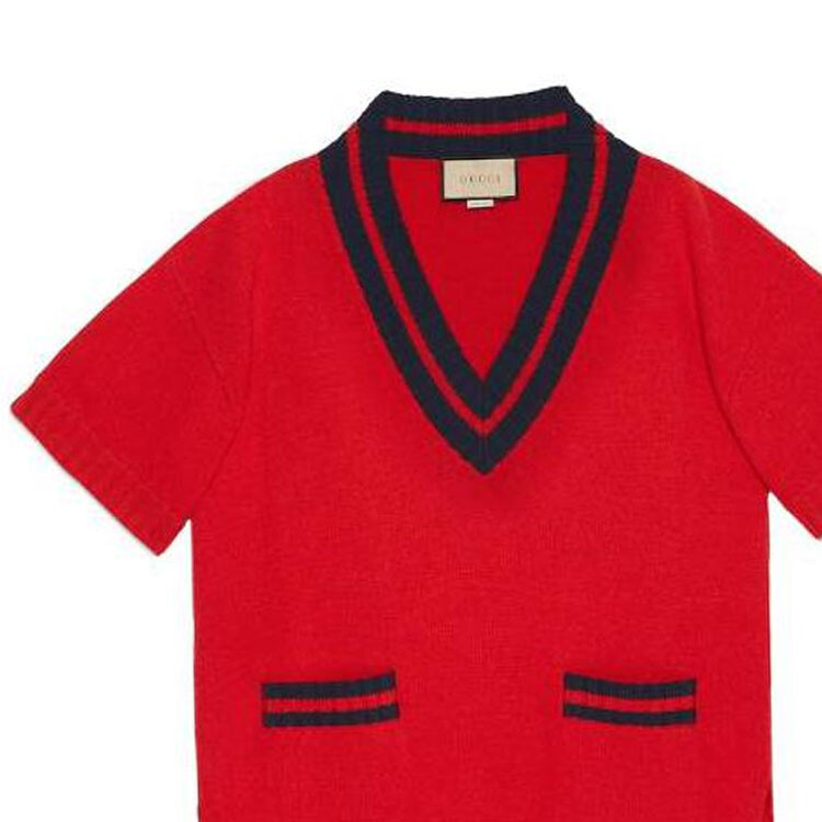 Свитер женский Gucci Классический, элегантный крой, красный — фото 4