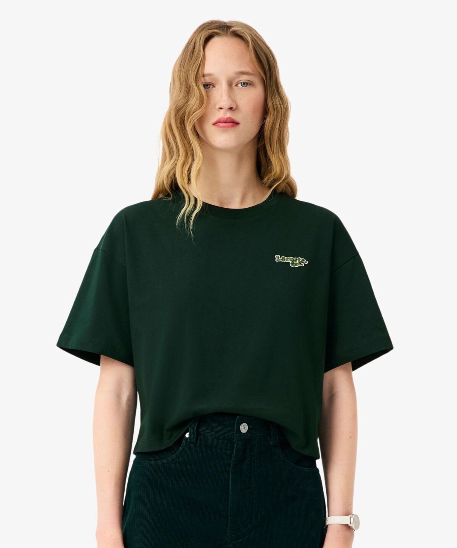 Футболка LACOSTE с логотипом и именем, Dark Green