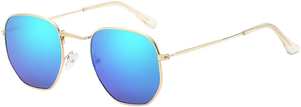 

Солнцезащитные очки UV400 для мужчин и женщин | Металлические петли, линзы конфетных цветов | Для вождения и занятий спортом на открытом воздухе generic, Gold Green