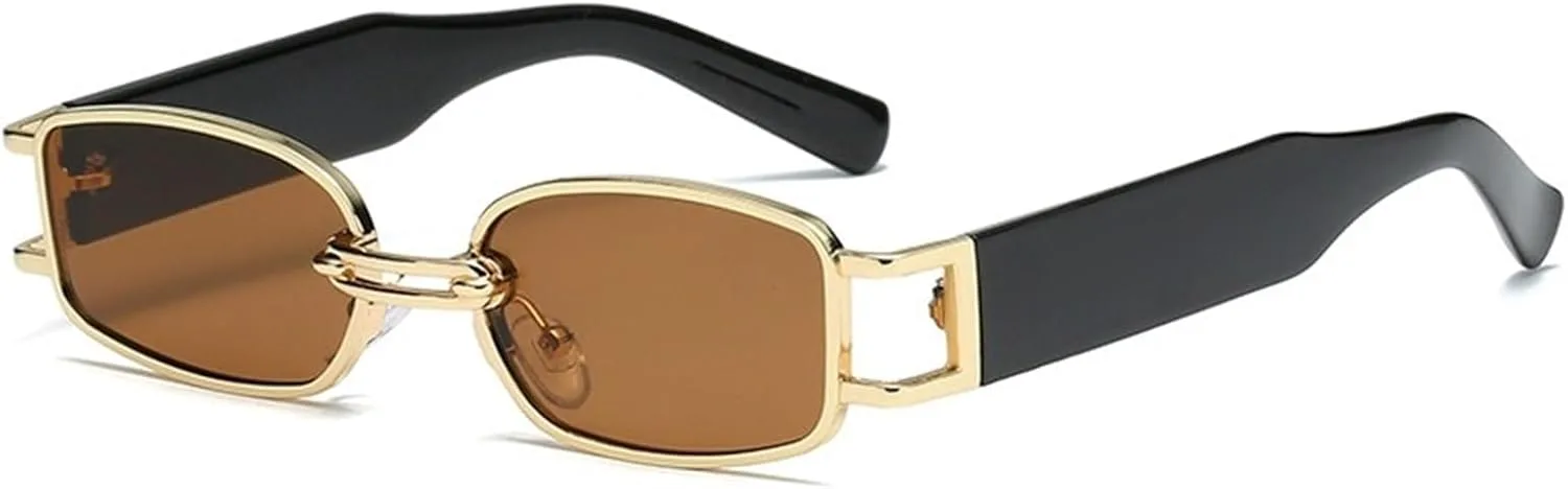 

Мужские солнцезащитные очки для вождения из металла, для активного отдыха, в маленькой оправе, женские солнцезащитные очки для поездок на работу Generic, Brown