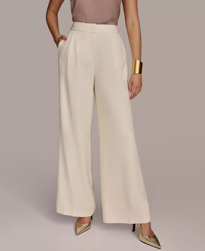 

Женские брюки широкого кроя Donna Karan New York, слоновая кость/кремовый