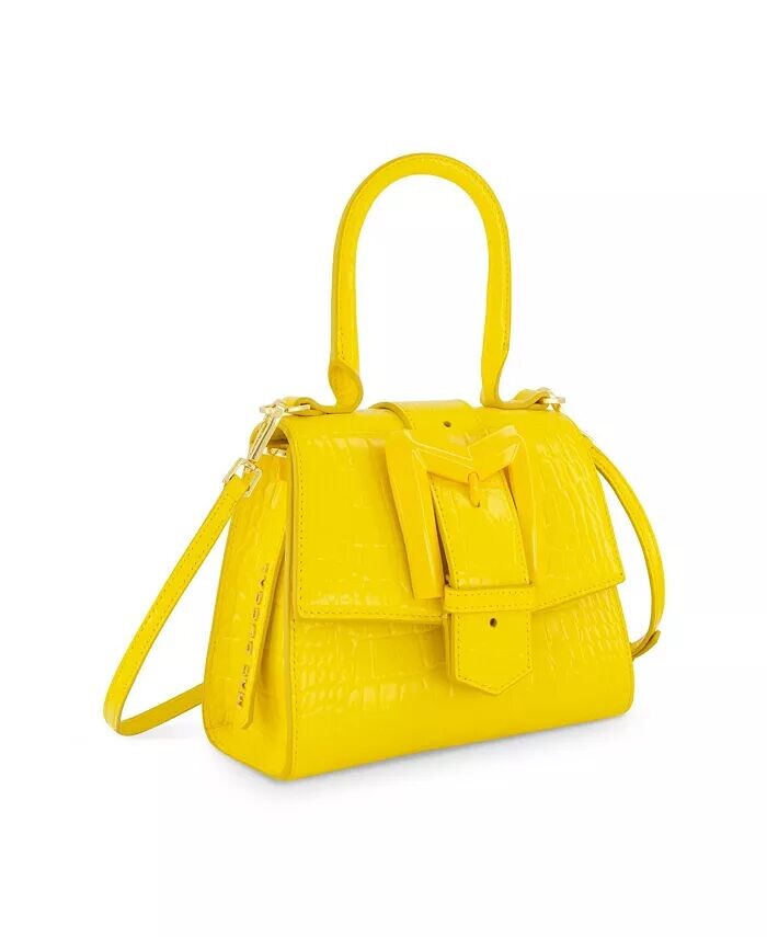 

Мини-сумка из крокодиловой кожи с пряжкой Mac Duggal, черный