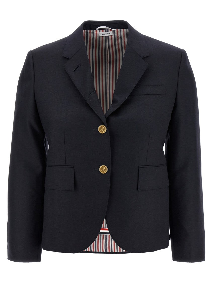 

Черный шерстяной жакет по фигуре Thom Browne