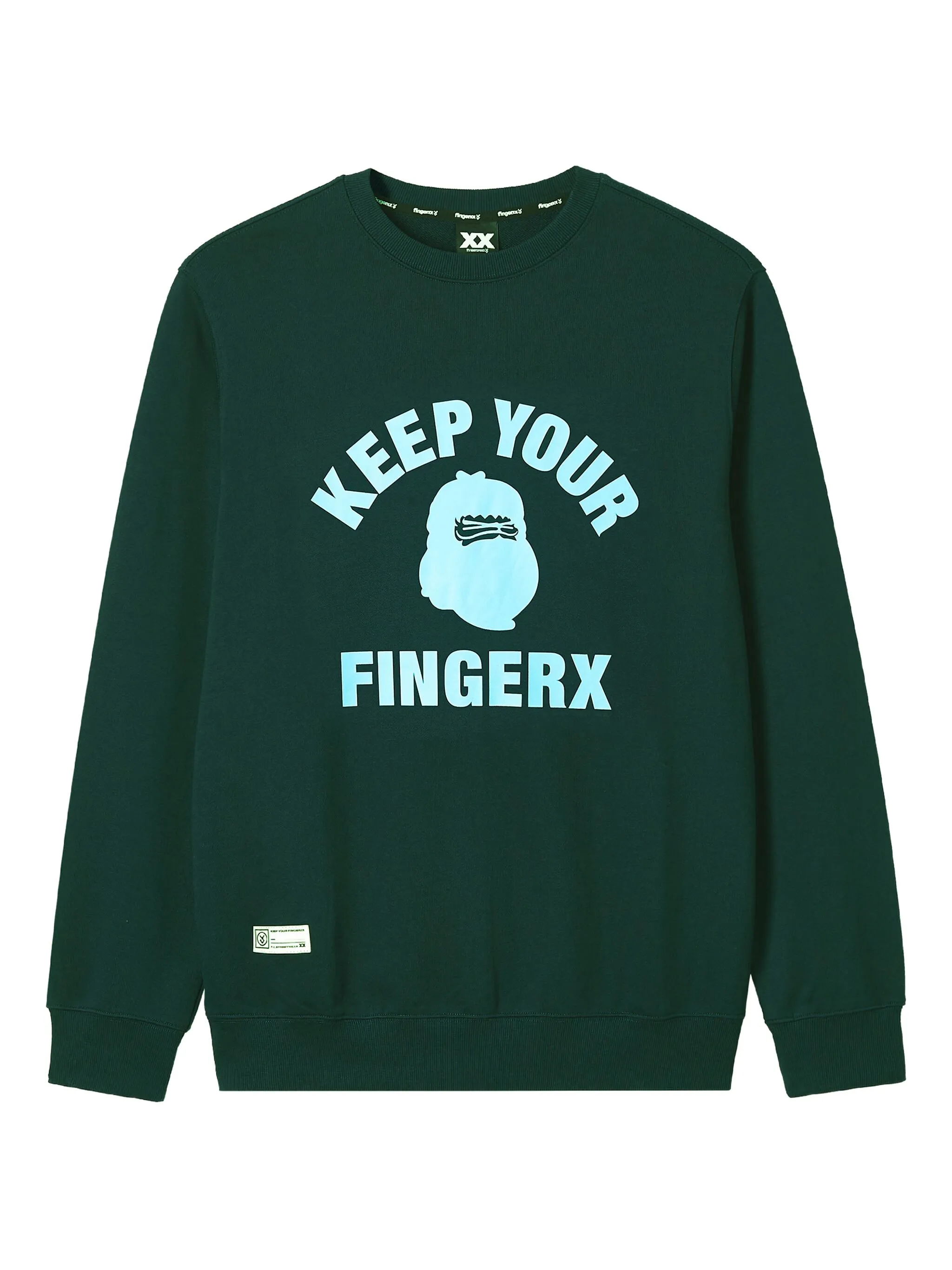 

Толстовка с графичным принтом Fingercroxx, зеленый