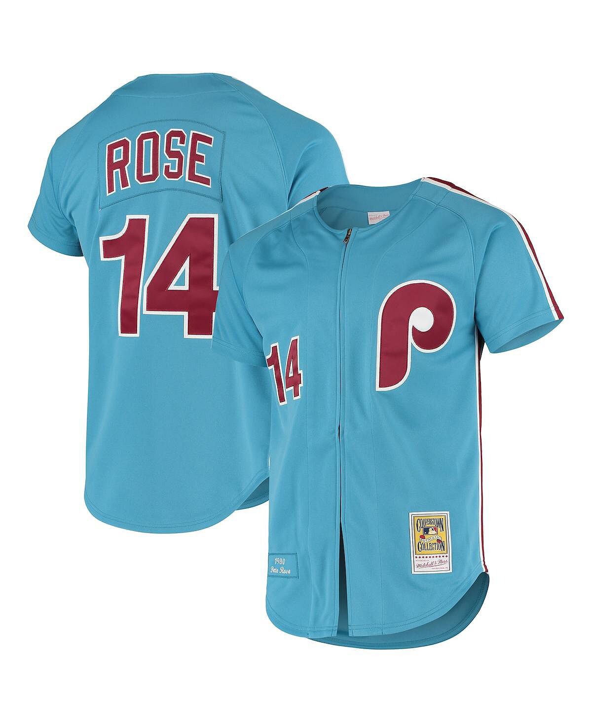 

Мужское аутентичное джерси Pete Rose Light Blue Philadelphia Phillies Cooperstown Collection Mitchell & Ness