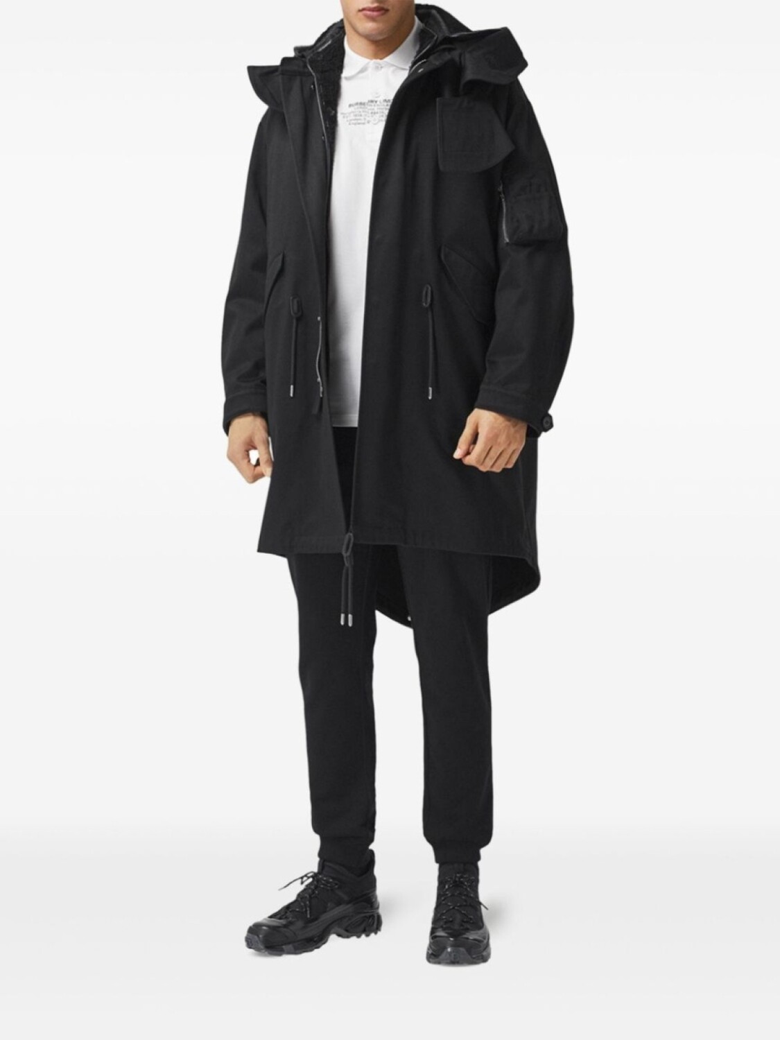 Парка Burberry, черный — фото 2