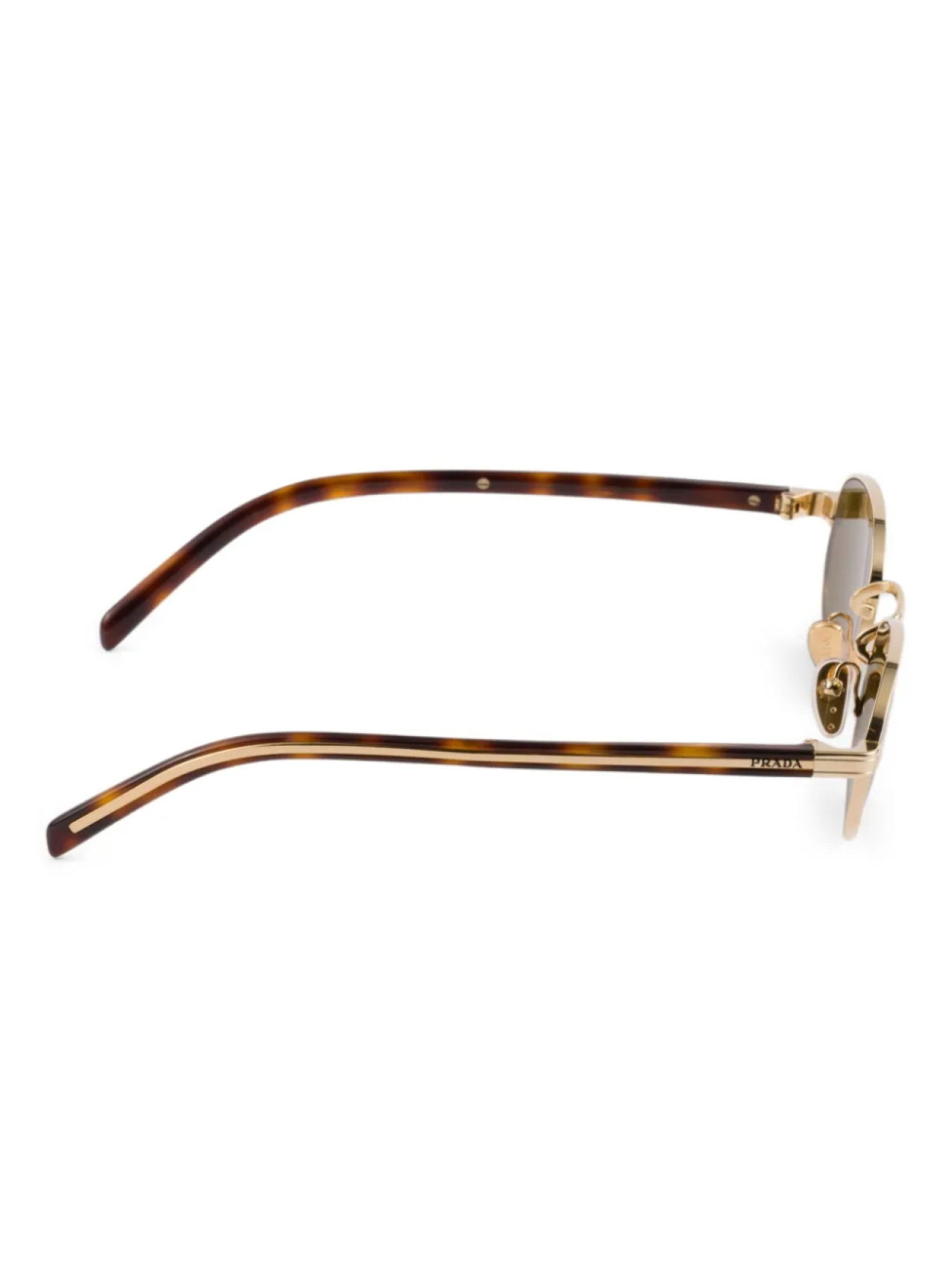 Солнцезащитные очки с гравировкой логотипа Prada Eyewear, золотой — фото 3