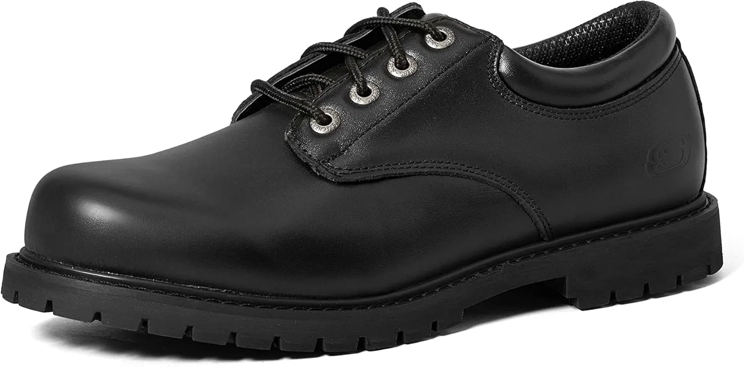 Мужские кроссовки Skechers Cottonwood Elks Oxford, Black (Black Leather)
