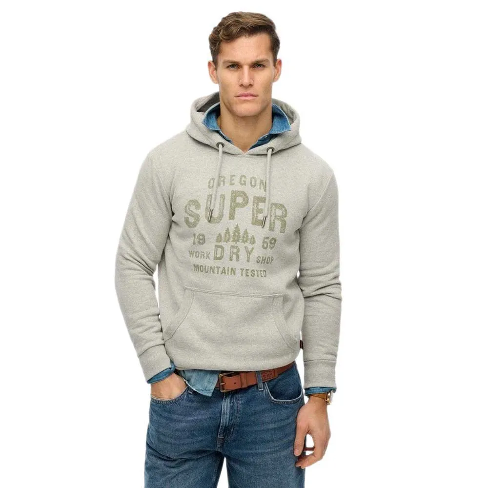

Худи Superdry Work Shop, серый