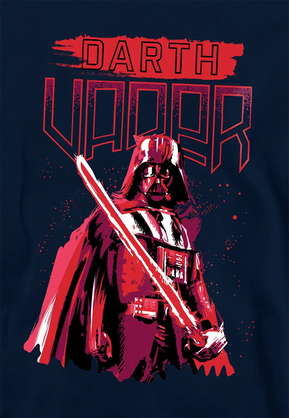 Детская худи Star Wars Paint Vader от Disney, темно-синий — фото 2