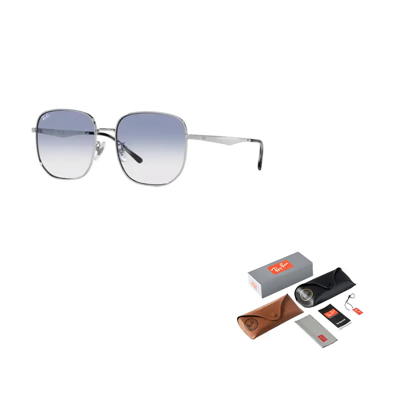 

RayBan Солнцезащитные очки нестандартной формы из сплава унисекс серебристые, Silver