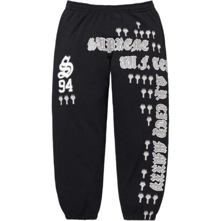 FW25 WEEK4 League Champs Sweatpant Knitted Sweatpants Unisex Supreme, синий/темно-синий — фото 3