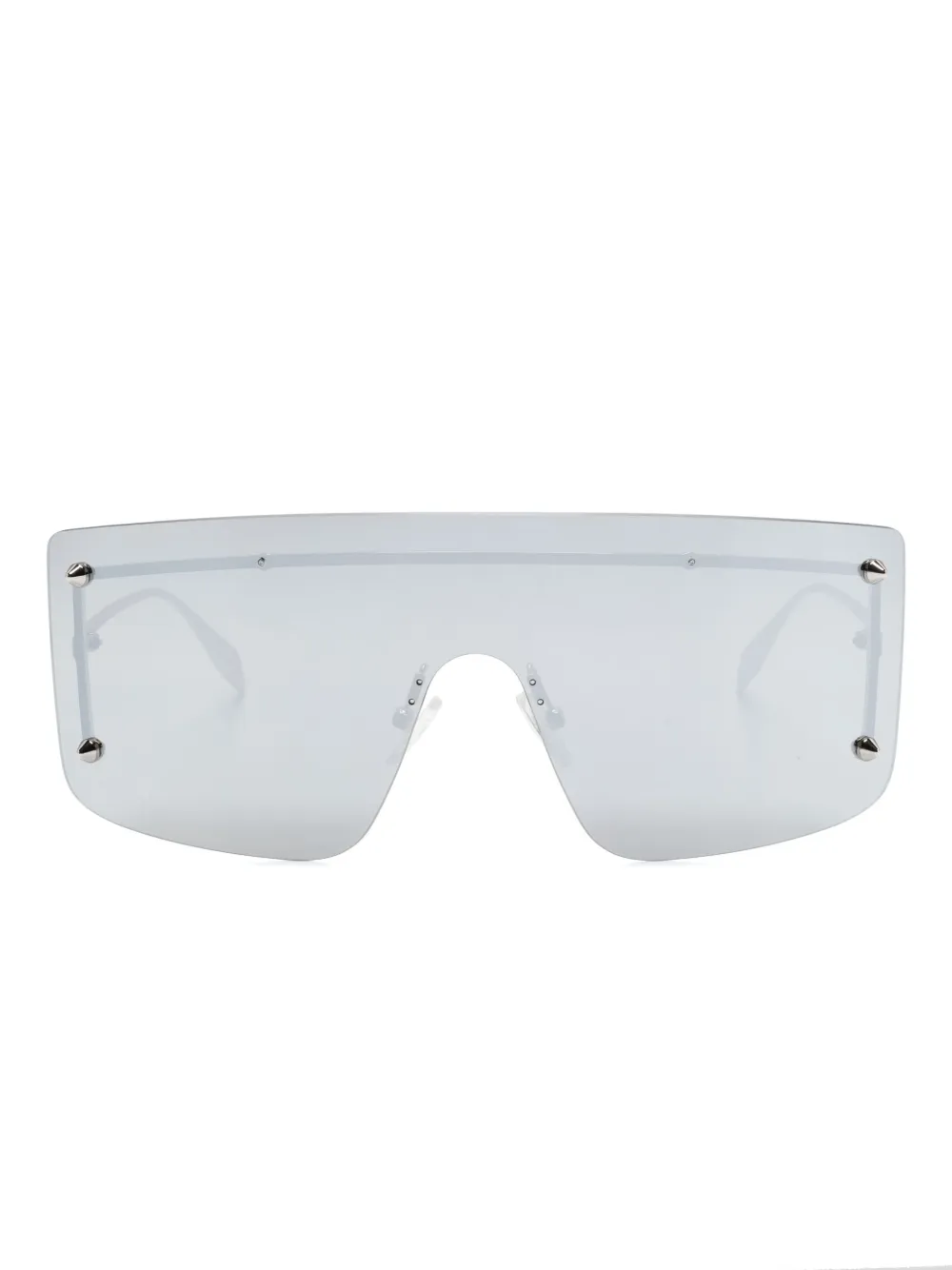 

Солнцезащитные очки Spike Studs Mask Alexander McQueen Eyewear, серебяный