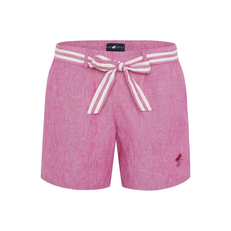 

Льняные шорты с тканевым поясом POLO SYLT, цвет rosa