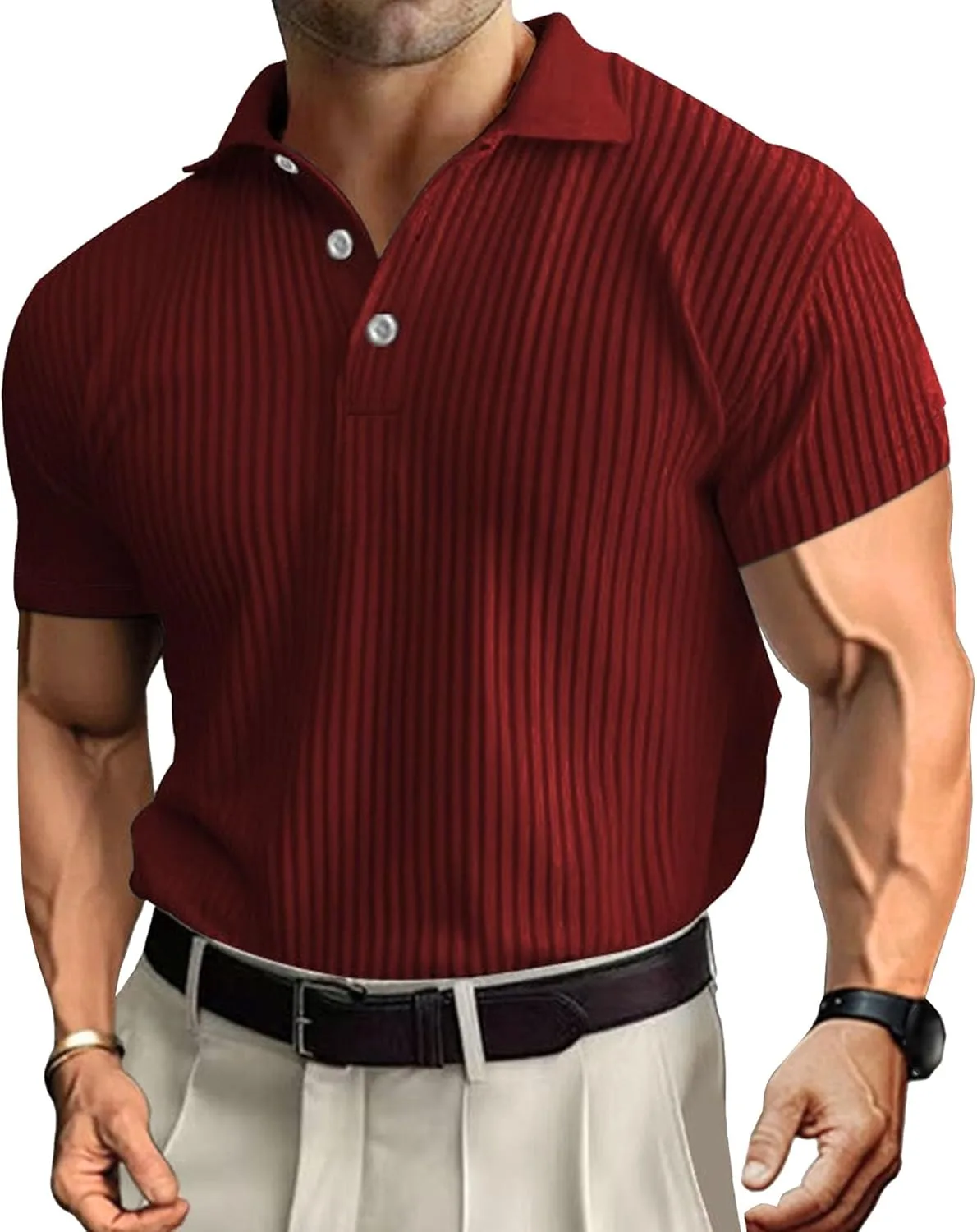 

Мужская поло из айс шелка, Slim Fit, летняя Maiyifu-GJ