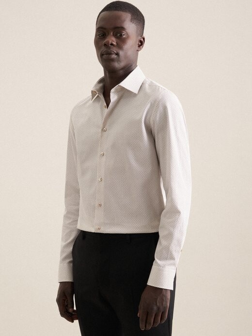 

Деловая рубашка с длинным рукавом Seidensticker, серый