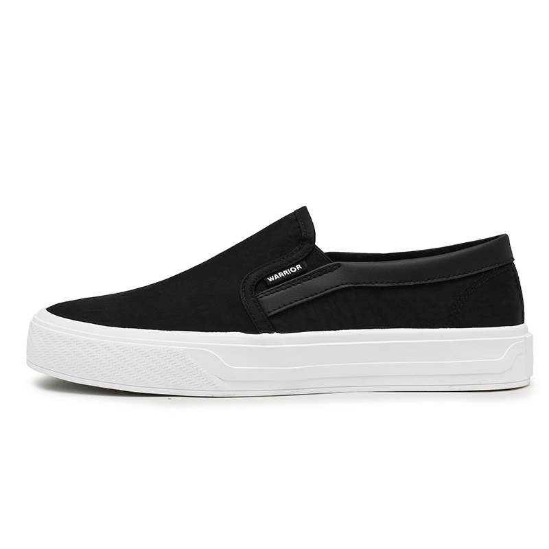 

WARRIOR Туфли-слипоны. Износостойкие, легкие, дышащие и нескользящие. Низкие парусиновые туфли, мужские, черные