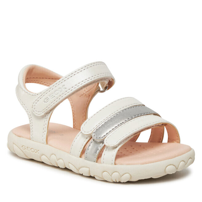 Сандалии Geox J Sandal Haiti Girl J458ZD 000NF C0459 M White/Silver, белый — фото 2