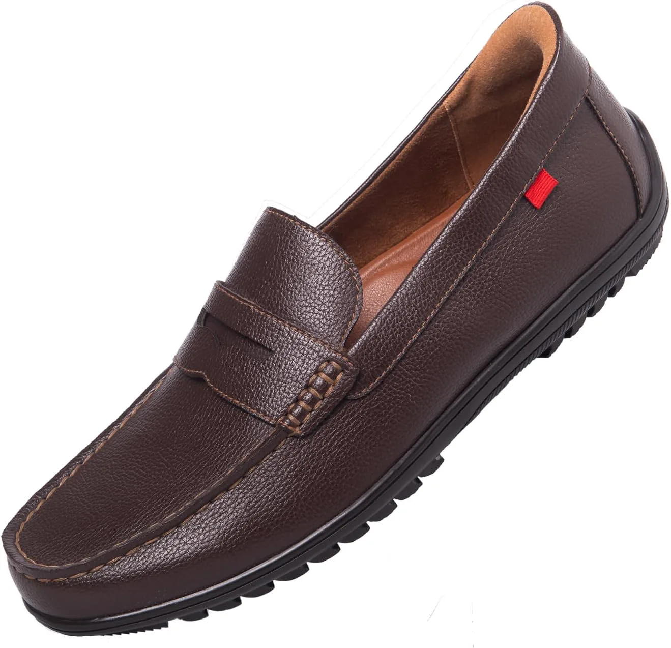 Marc Joseph New York Men's Casual Hands Free Slip on Penny Loafers, коричневый