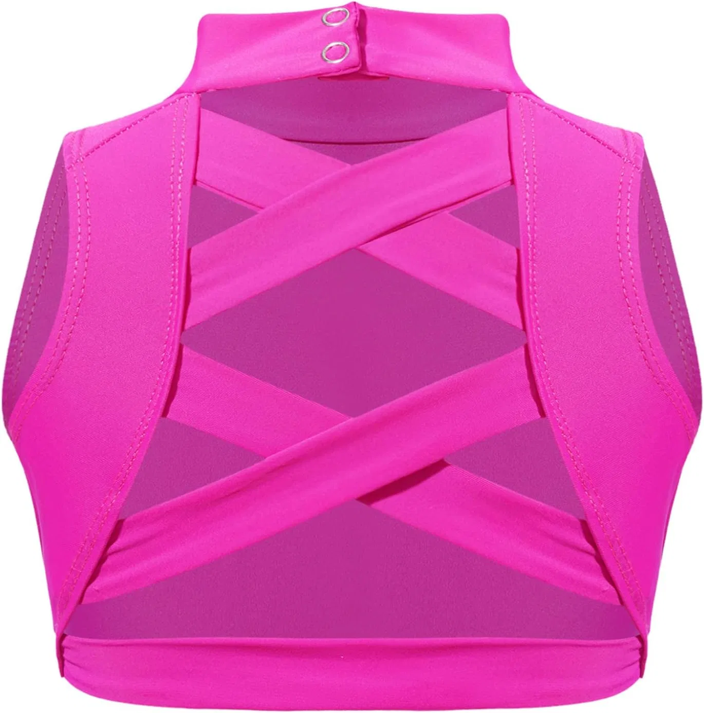 Детский спортивный топ с v-образным вырезом, QinCiao, Hot Pink
