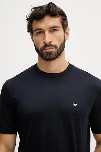 Футболка из лиоцелла Emporio Armani, синий — фото 4