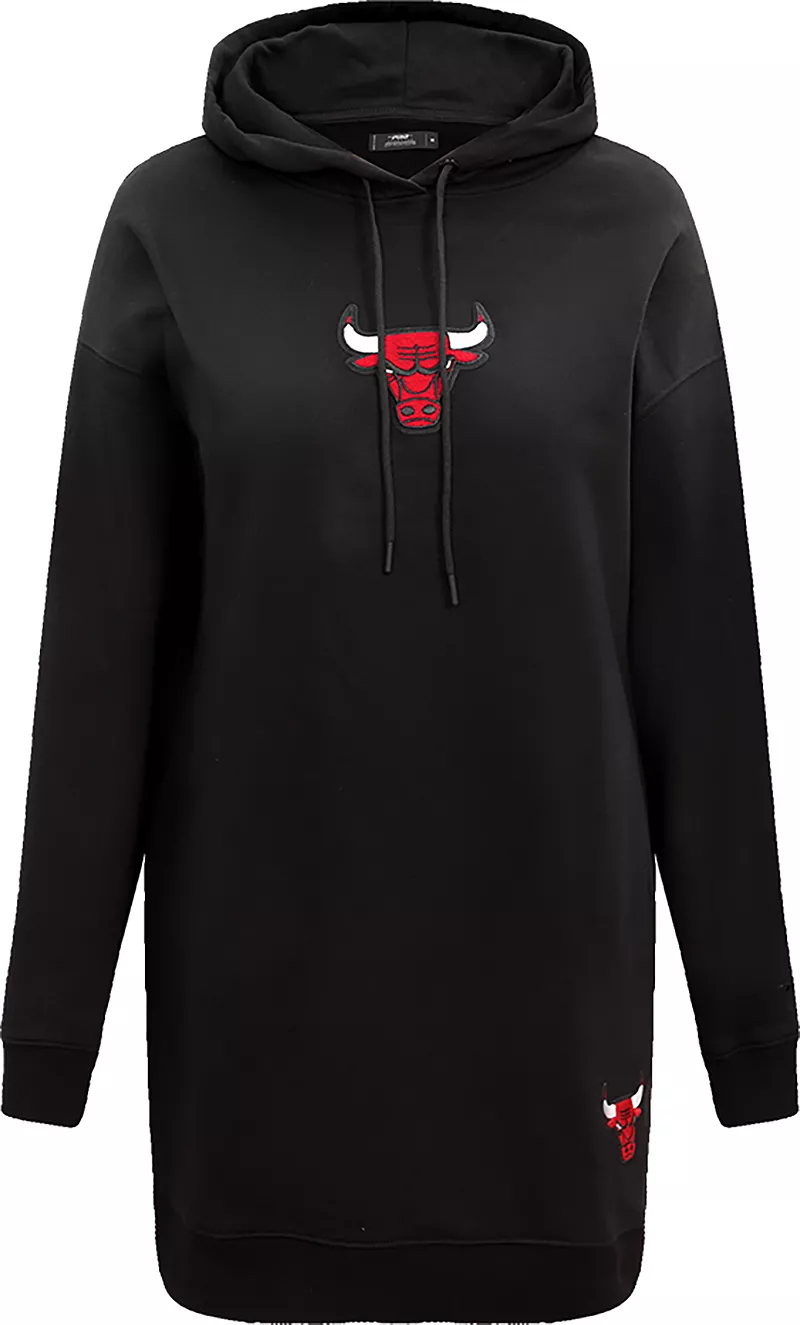 

Черное женское платье с капюшоном Pro Standard Chicago Bulls