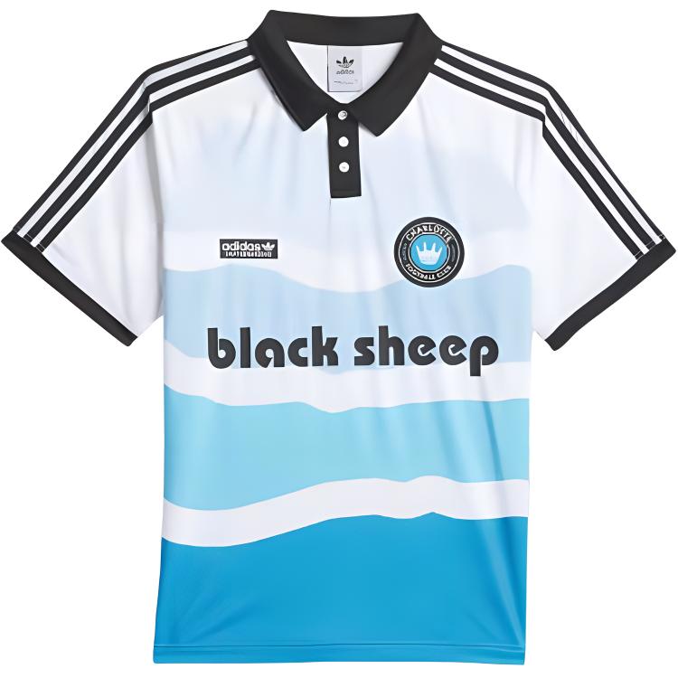 Футболка Charlotte FC X Black Sheep Adidas Originals, синяя — фото 2