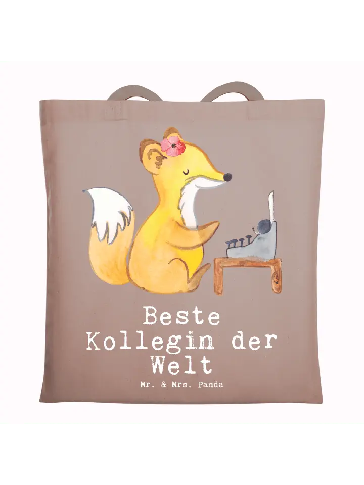 

Сумка для переноски Mr & Mrs Panda Fuchs Beste Kollegin der Welt, пастельно-коричневый
