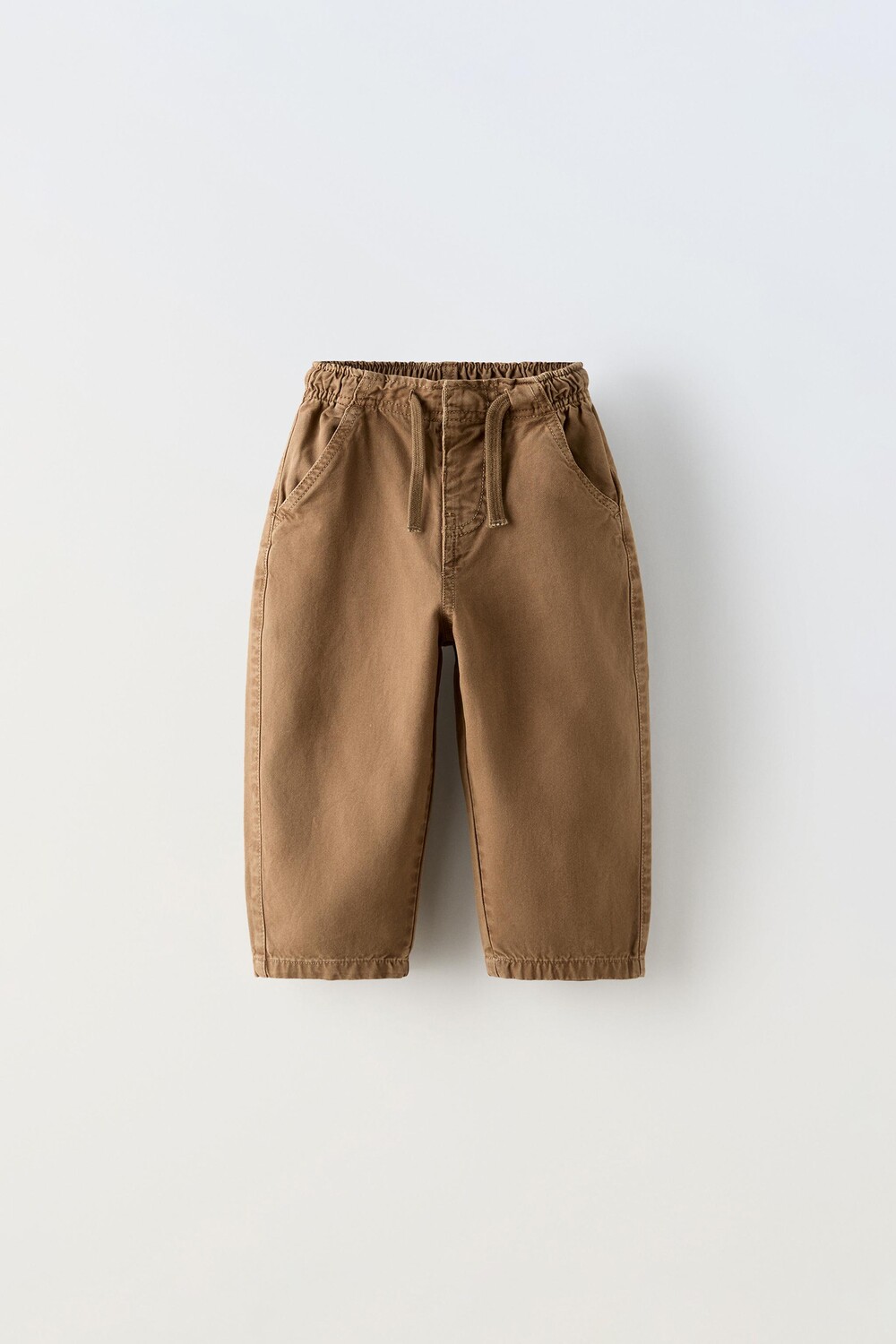 

Брюки из большой панели olita с затяжками ZARA, коричневый