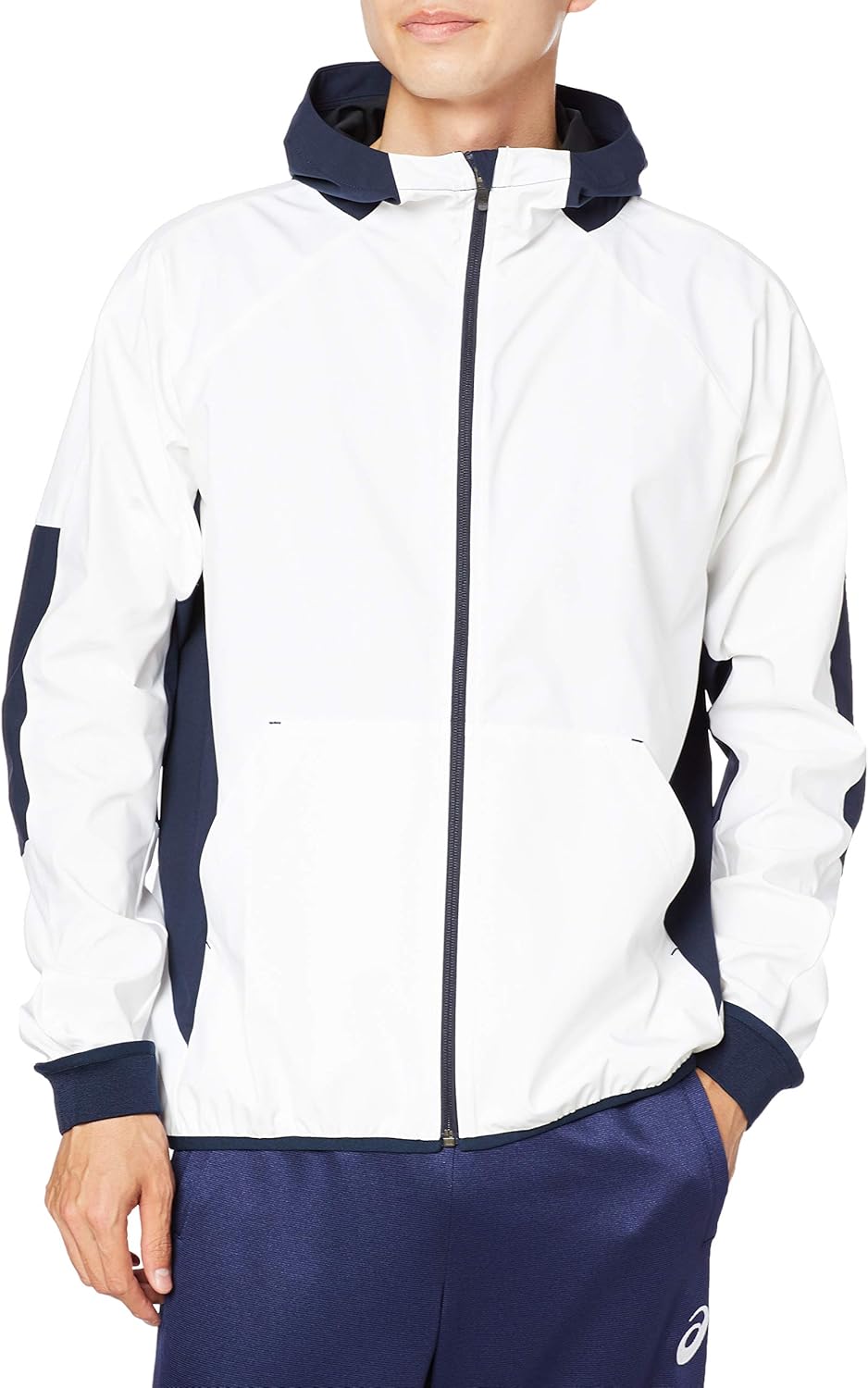 

Мужская толстовка SSK с длинным рукавом и застежкой-молнией, белый/темно-синий