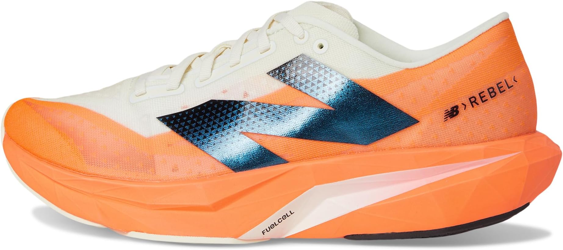Кроссовки New Balance FuelCell Rebel v4, цвет Hot Mango/Angora/Black — фото 4