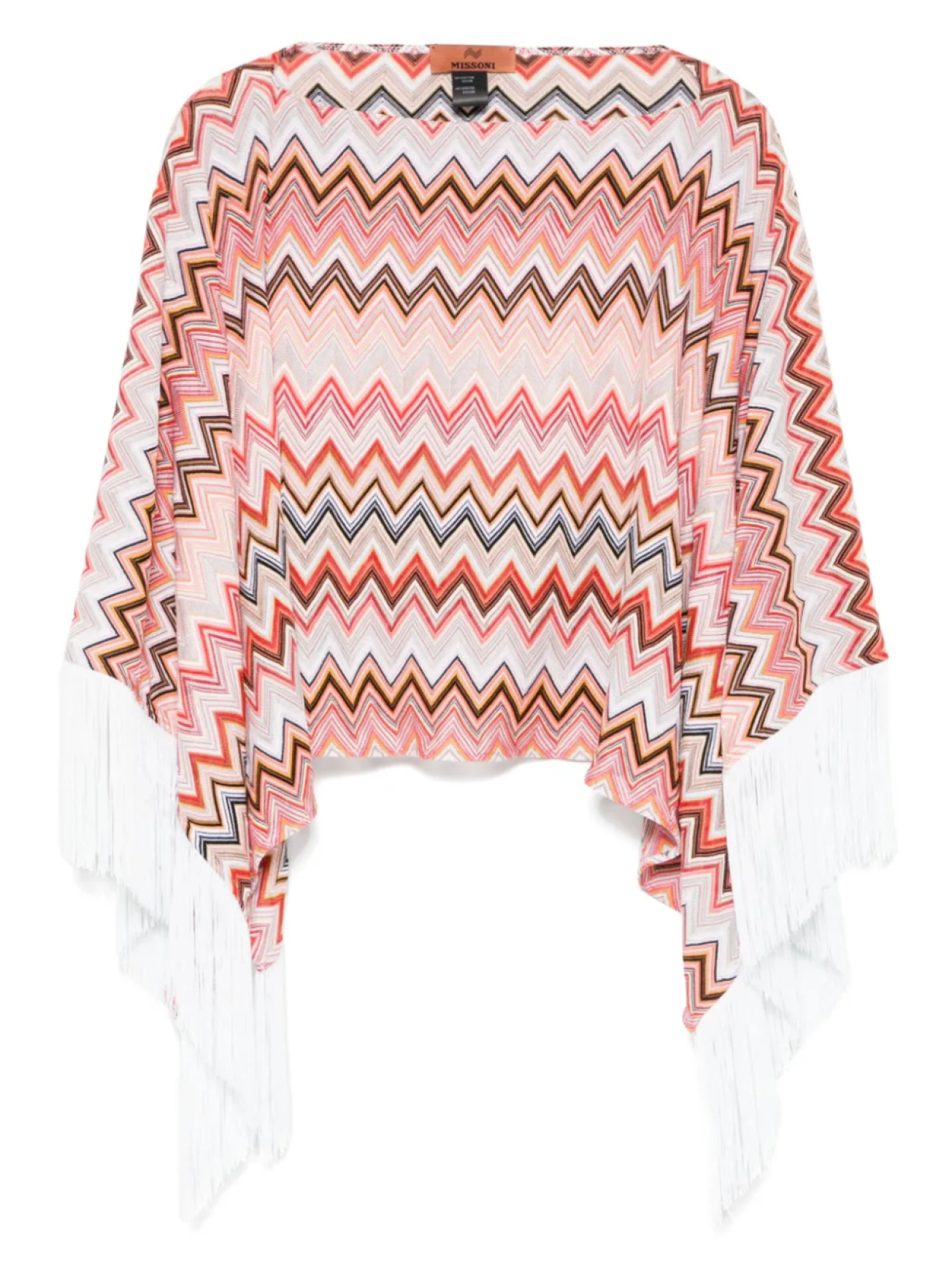 

Пончо зигзагообразной вязки Missoni, оранжевый