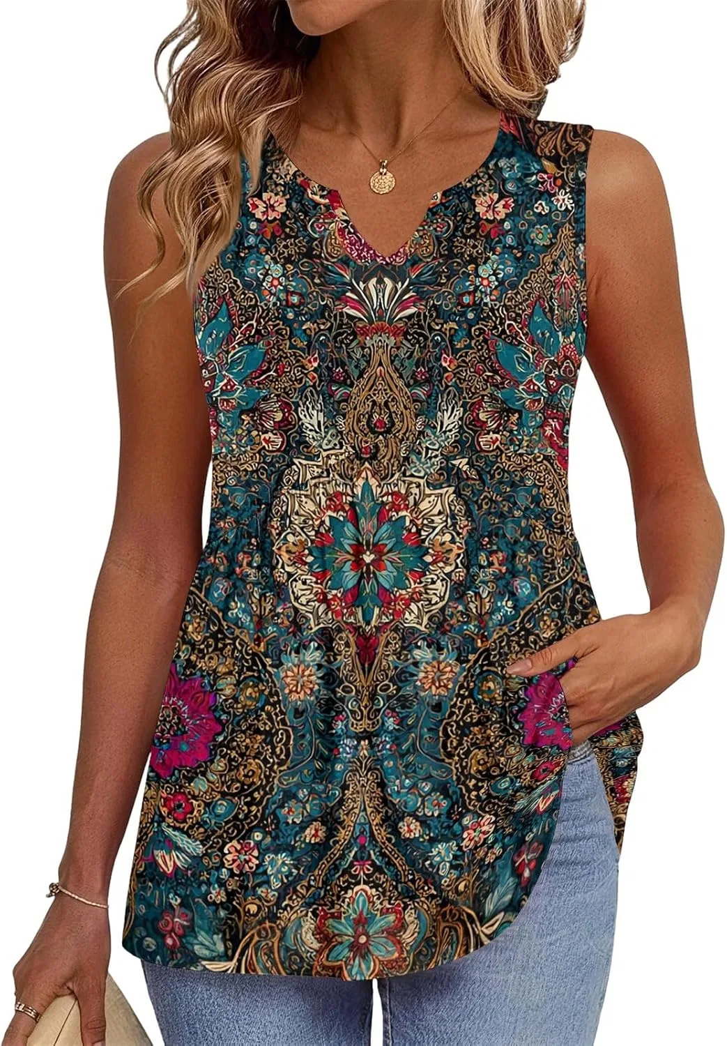Женский топ V Neck Tank Tops, бежевый