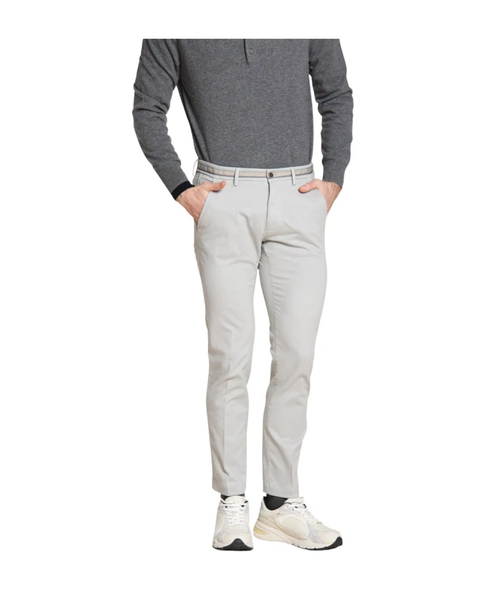 

Узкие брюки-чинос из эластичного габардина Mason'S, серый