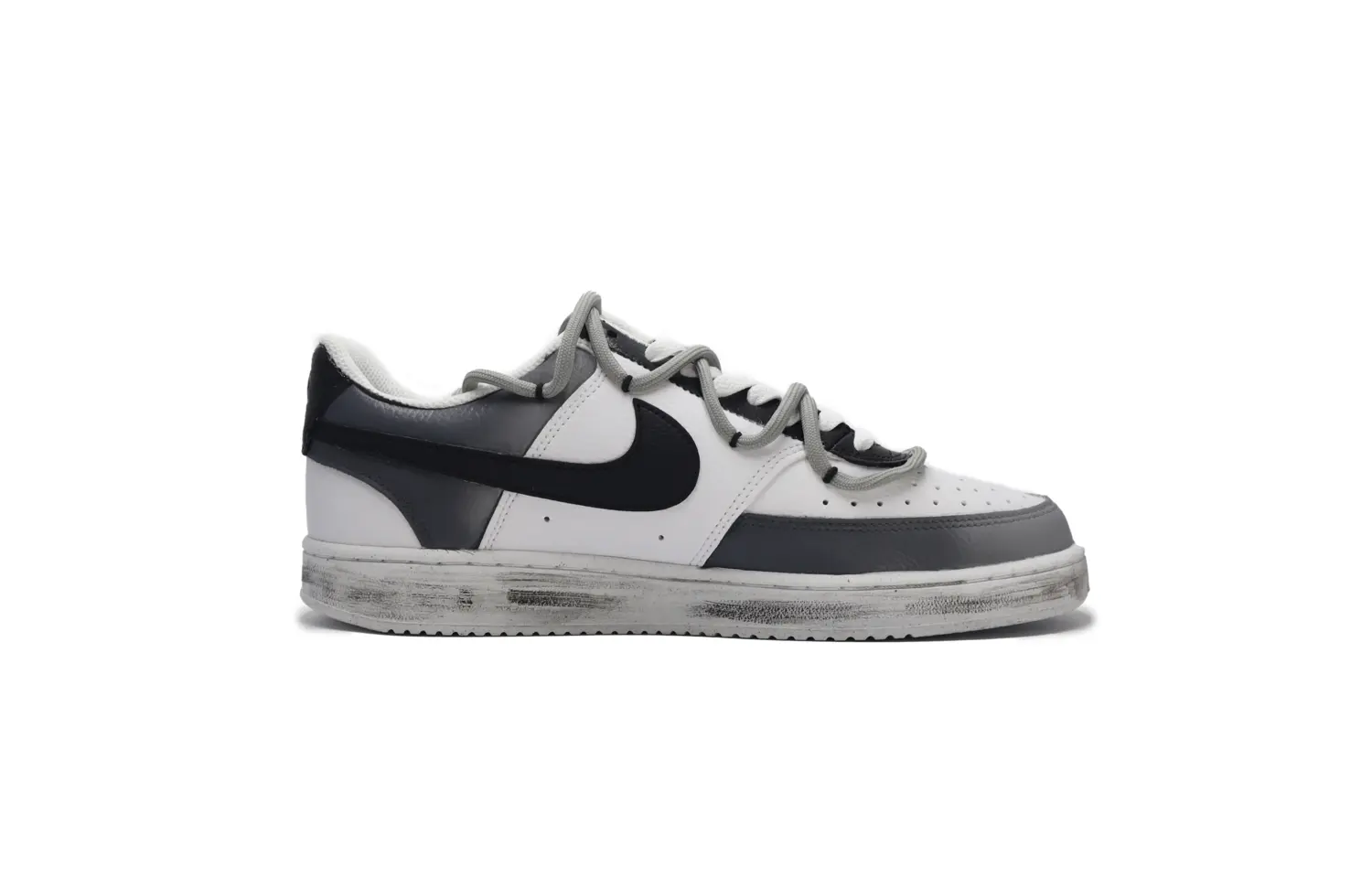 

Кроссовки Nike Court Vision 1 Skateboarding Shoes Men Low-top White/gray/black, цвет Lead