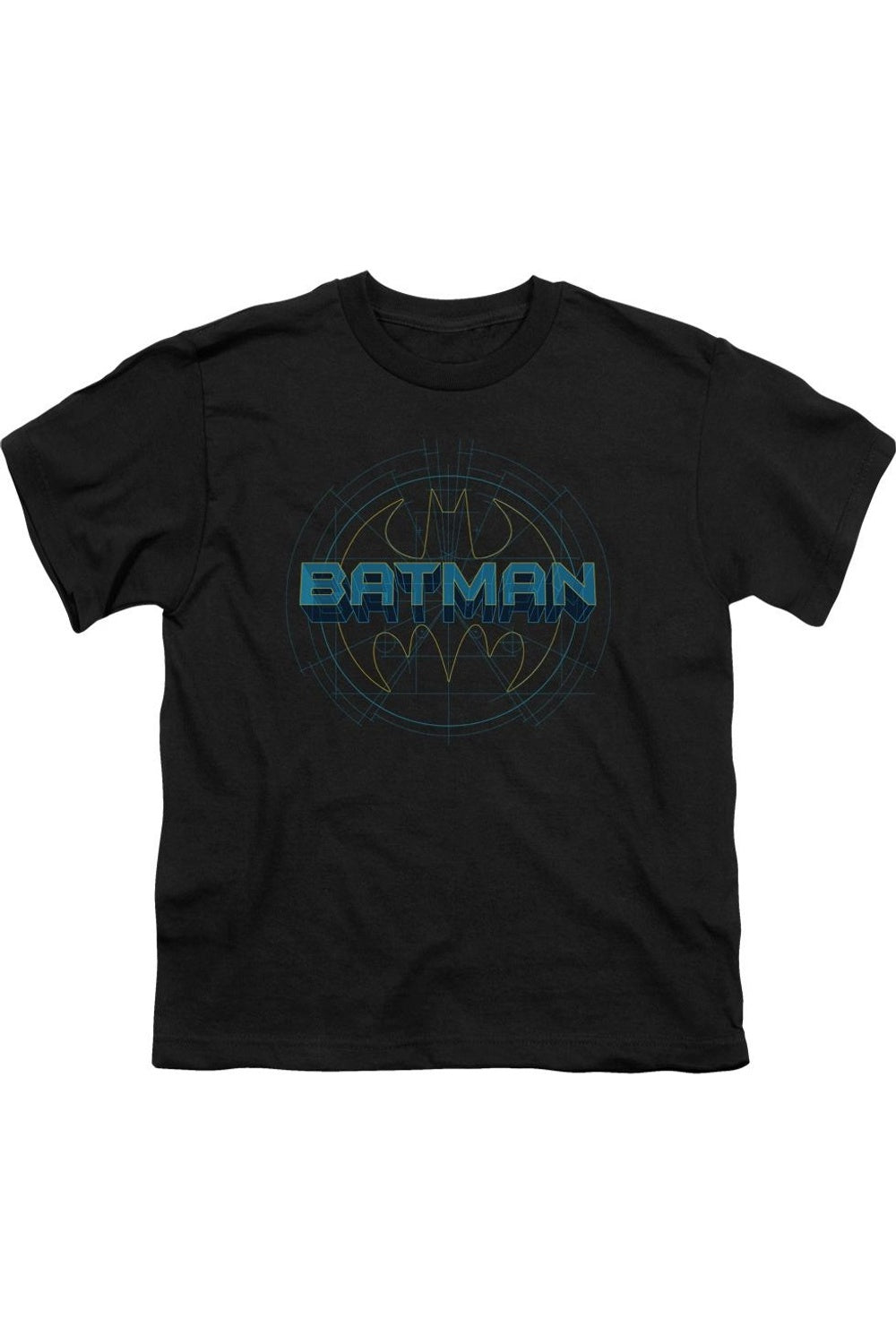

Футболка с коротким рукавом для детей с логотипом Batman Bat Tech Gildan, черный